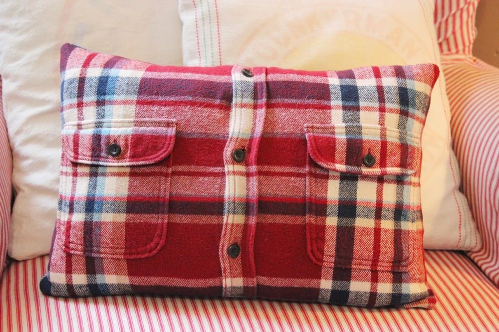 buttoned shirt cushion 