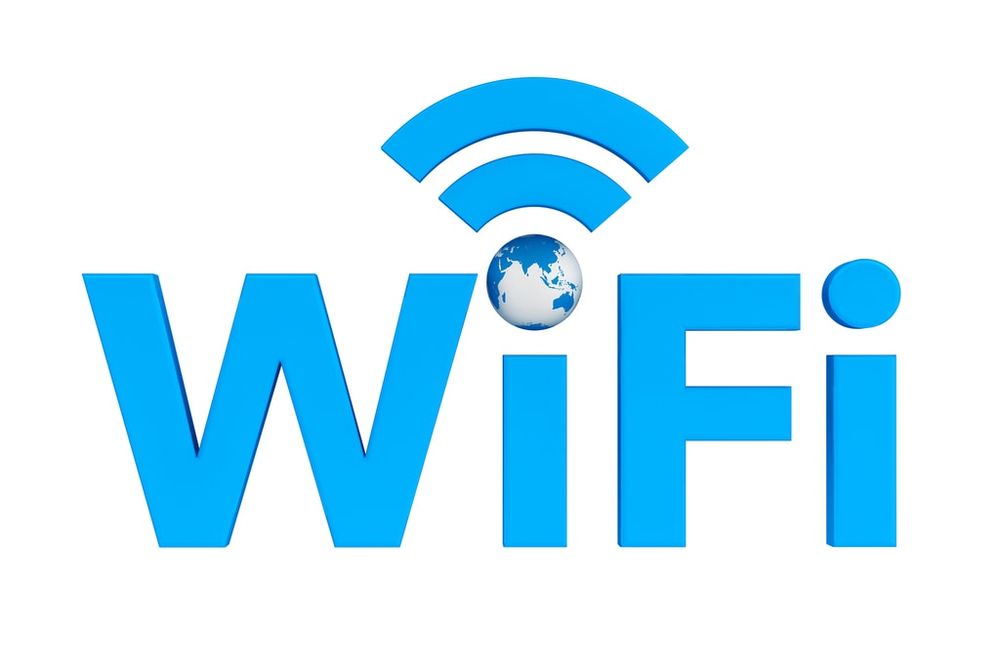 Blue Wifi Symbol With Earth Globe
