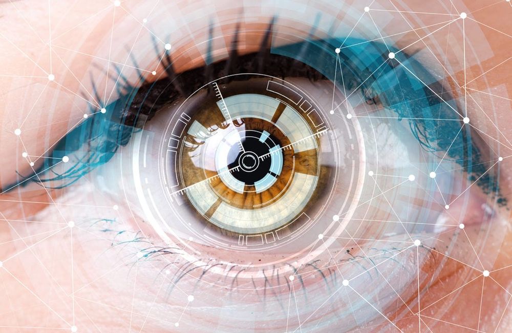 Human eye pictured up close